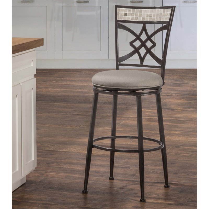 Bowery Hill Indoor Outdoor Swivel Counter Stool In Mocha Bh 1677599 Bowery Hill Indoor Outdoor Swivel Counter Stool In Mocha
