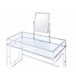Bowery Hill Vanity and Stool in White and Chrome