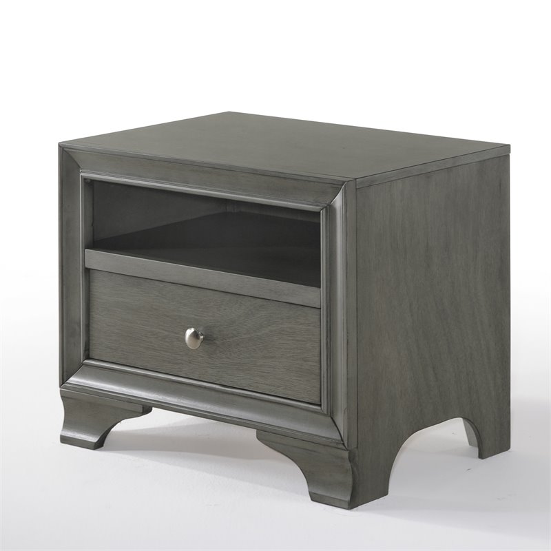 Bowery Hill Nightstand in Gray Oak Cymax Business