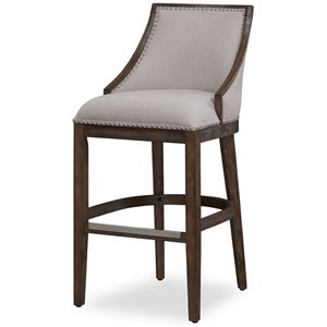 Bowery Hill 30&quot Stationary Bar Stool in Drift Brown and Beige