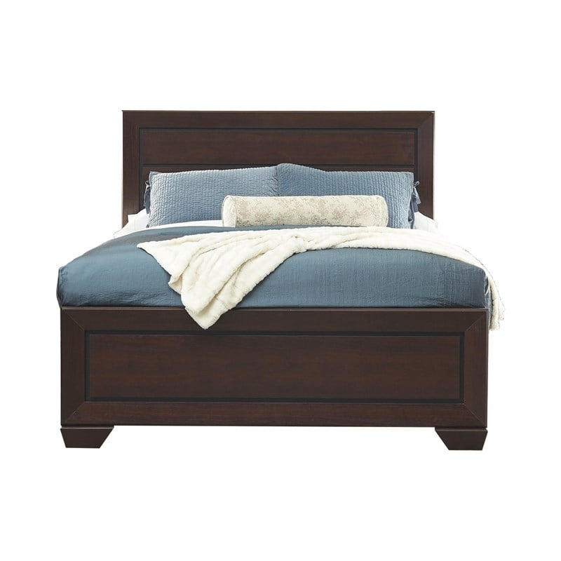 Bowery Hill 4 Piece Queen Panel Bedroom Set in Dark Cocoa