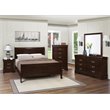 Bowery Hill 4 Piece Full Sleigh Bedroom Set in Cappuccino