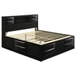 Bowery Hill 5 Piece King Storage Bedroom Set in Black