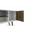 Bowery Hill 3-Shelf Solid Wood TV Stand for TVs up to 50