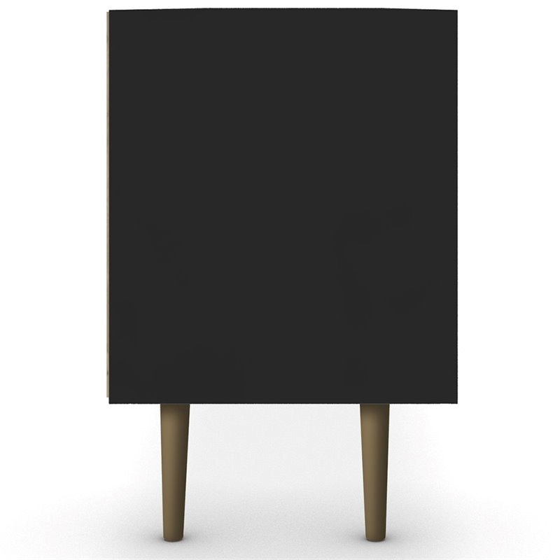 Bowery Hill 3-Shelf Solid Wood TV Stand for TVs up to 65