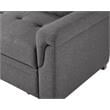 Bowery Hill Fabric Reversible/Sectional Modern Sleeper Sofa with Storage in Gray