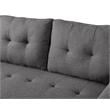 Bowery Hill Fabric Reversible/Sectional Modern Sleeper Sofa with Storage in Gray