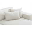 Bowery Hill Melrose Modular Sectional Sofa with Ottoman in Beige Linen