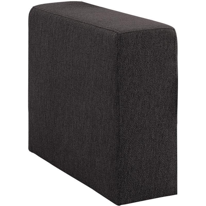 Bowery Hill Cassia Modular Sectional Sofa with Ottoman in Dark Gray Linen