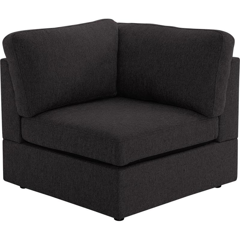 Bowery Hill Modern Fabric Modular Sectional Sofa with Reversible Chaise in Gray