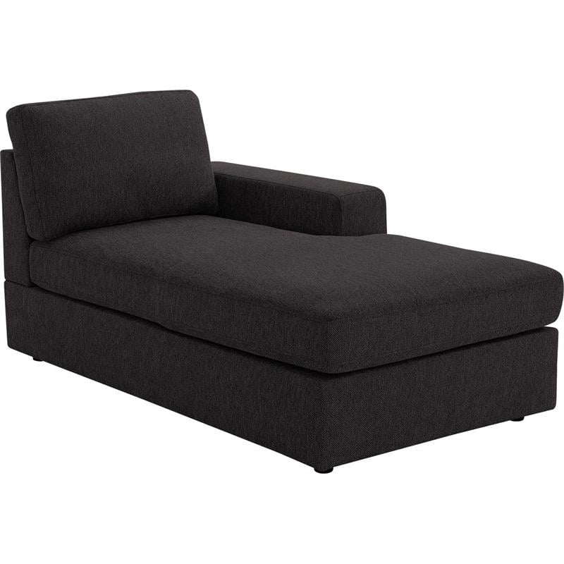 Bowery Hill Modern Fabric Modular Sectional Sofa with Reversible Chaise in Gray
