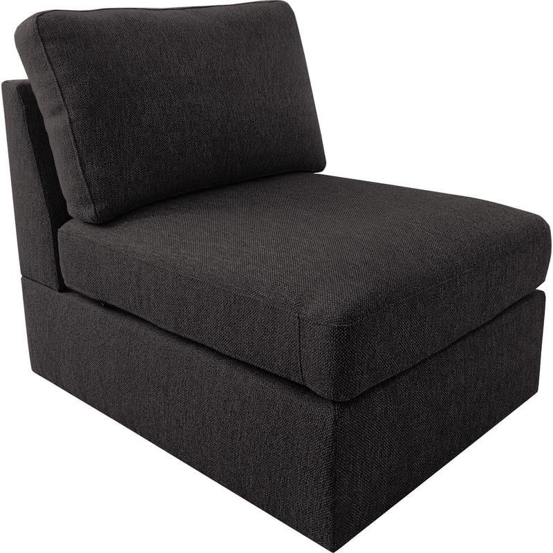 Bowery Hill Modern Fabric Modular Sectional Sofa with Reversible Chaise in Gray