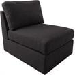 Bowery Hill Modern Fabric Modular Sectional Sofa with Reversible Chaise in Gray
