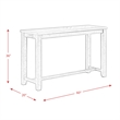Bowery Hill Transitional Wood Brown Multipurpose Bar Table Set