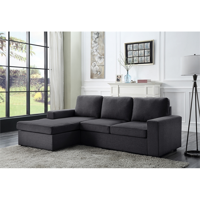 Bowery Hill Newlyn Reversible Sectional In Dark Gray Linen Bh 4752 1949631 Dup - Bowery Hill Gray Linen Reversible Sectional Sleeper Sofa With Storage Bowery Hill Newlyn Reversible Sectional In Dark Gray Linen Bh 4752 1949631 Dup - Bowery Hill Gray Linen Reversible Sectional Sleeper Sofa With Storage