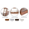 Bowery Hill Transitional Wood Twin over Full Bunk Bed in Oak
