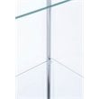 Bowery Hill Modern Metal 4 Shelf Glass Display Case in White
