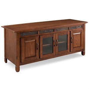 Bowery Hill 60&quot Ash Wood TV Stand For TVs Upto 65&quot in Rustic Autumn