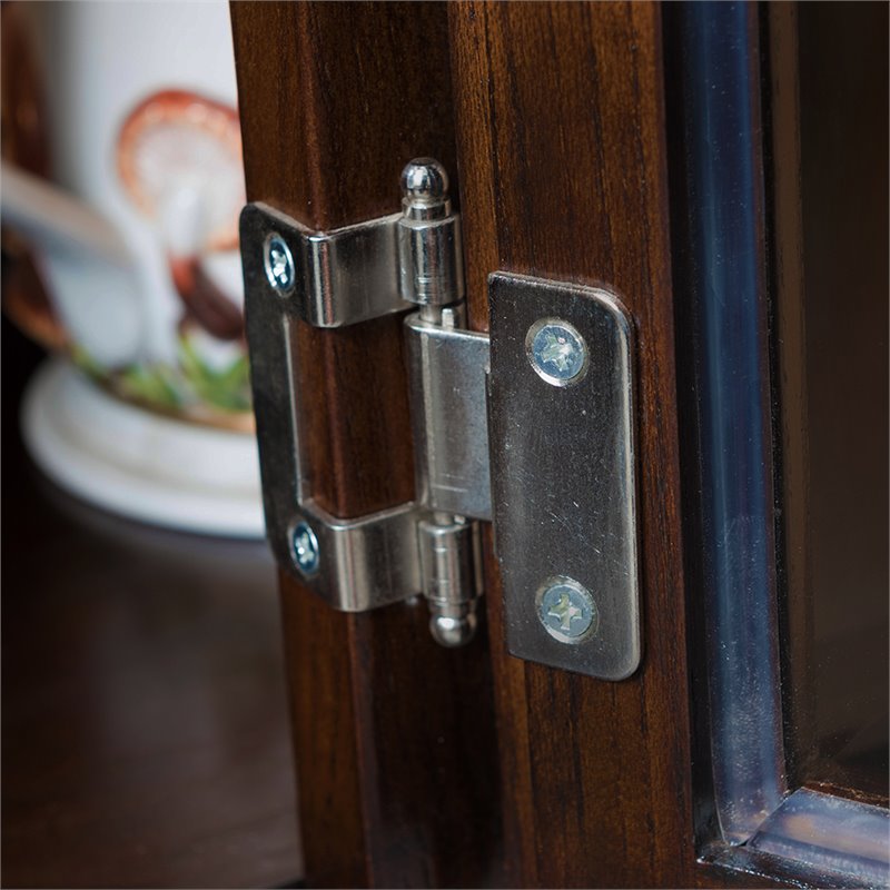 Bowery Hill Curio Cabinet in Chocolate Oak