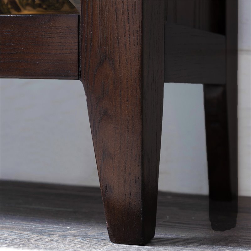 Bowery Hill Curio Cabinet in Chocolate Oak
