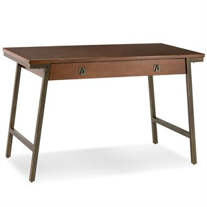 Bowery Hill Computer Desk in Walnut and Foundry Bronze