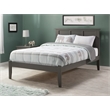 Bowery Hill  Madison Full Solid Wood Platform Bed in Grey