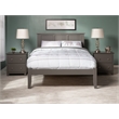 Bowery Hill  Madison Full Solid Wood Platform Bed in Grey