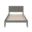 Bowery Hill  Madison Full Solid Wood Platform Bed in Grey