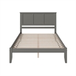 Bowery Hill  Madison King Solid Wood Platform Bed in Grey