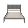Bowery Hill  Madison Queen Solid Wood Platform Bed in Grey