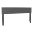 Bowery Hill Traditional Solid Wood Platform King Headboard in Gray