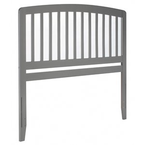 Bowery Hill  Richmond King Wood Headboard in Grey