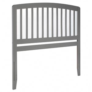 Bowery Hill  Richmond Queen Wood Headboard in Grey