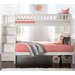 Bowery Hill Solid Wood Staircase Bunk Twin Over Full in White