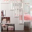 Bowery Hill Solid Wood Staircase Bunk Twin Over Full in White
