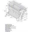 Bowery Hill Solid Wood Staircase Bunk Twin Over Full in White