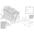 Bowery Hill Solid Wood Staircase Storage Bunk Twin Over Full in Gray