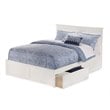 Bowery Hill Farmhouse Solid Wood Storage Platform King Bed in White