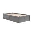 Bowery Hill Modern Wood Full Bed with Storage Drawers in Gray