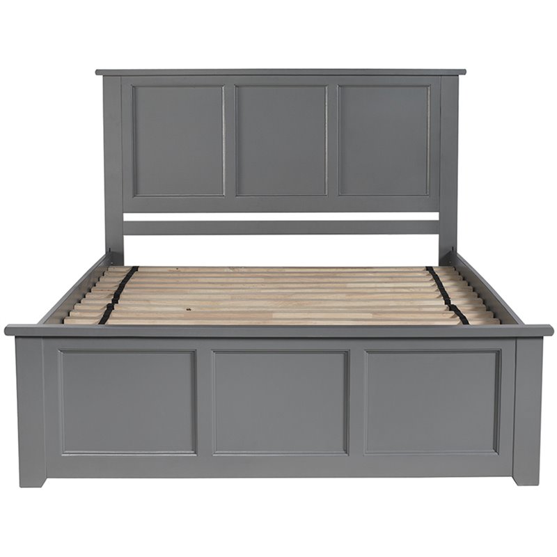 Bowery Hill  Madison Queen Platform Bed  & Storage Drawers in Grey