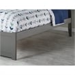 Bowery Hill Farmhouse Solid Wood Bookcase Full Bed with Twin Trundle in Gray