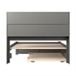 Bowery Hill Farmhouse Solid Wood Bookcase Full Bed with Twin Trundle in Gray