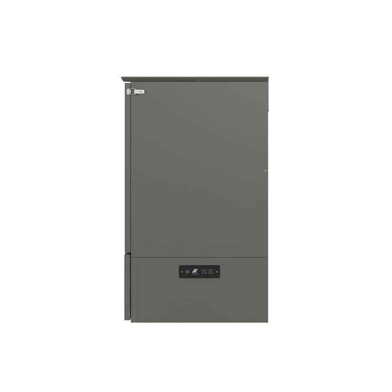 Bowery Hill Traditional Solid Wood Bed Chest with USB Charging Station in Gray