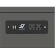 Bowery Hill Traditional Solid Wood Bed Chest with USB Charging Station in Gray