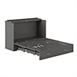 Bowery Hill Traditional Solid Wood Bed Chest with USB Charging Station in Gray