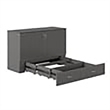 Bowery Hill Traditional Solid Wood Bed Chest with USB Charging Station in Gray