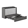 Bowery Hill Traditional Solid Wood Bed Chest with USB Charging Station in Gray