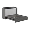 Bowery Hill Traditional Solid Wood Bed Chest with USB Charging Station in Gray