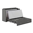 Bowery Hill Traditional Solid Wood Bed Chest with USB Charging Station in Gray