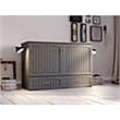 Bowery Hill Traditional Solid Wood Bed Chest with USB Charging Station in Gray